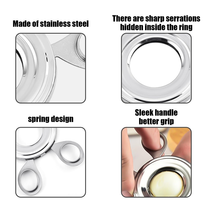 2 Pieces Egg Cutter, Stainless Steel Egg Cutter, Boiled Egg