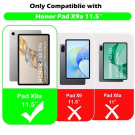 YRH for Honor Pad X9a Case 11.5 inch 2025, Kids EVA Shockproof Cover for Honor X9a Tablet Case 11.5'', with Stand Handle (Blue)