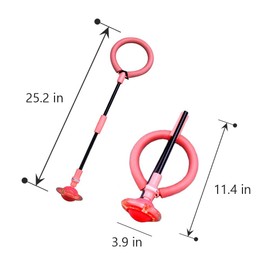 Children's Flashing Jump Ring, Ankle Skip Ball, Foldable Ankle Jump Ball, Jumping Ball Flashing, Outdoor Bouncing Game for Adults, Children (Red)