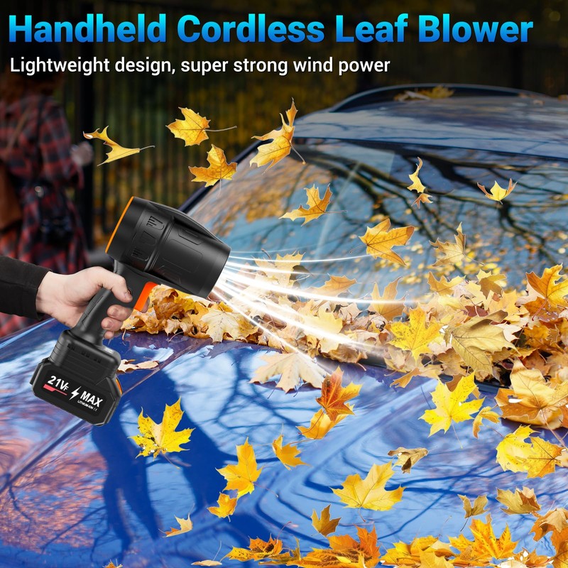Handheld Electric Cordless Leaf Blower – 500,000RPM Mini Turbo Jet