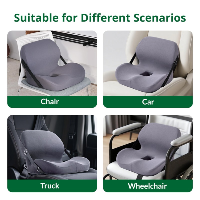 FuturaLoom One-Piece Memory Foam Seat & Back Cushion - Lumbar
