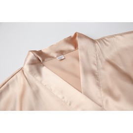 owiter - Bata de satén para mujer, color oro rosa, para novia y dama de honor, para fiesta de boda…, Rosa Gold Team Bride, M