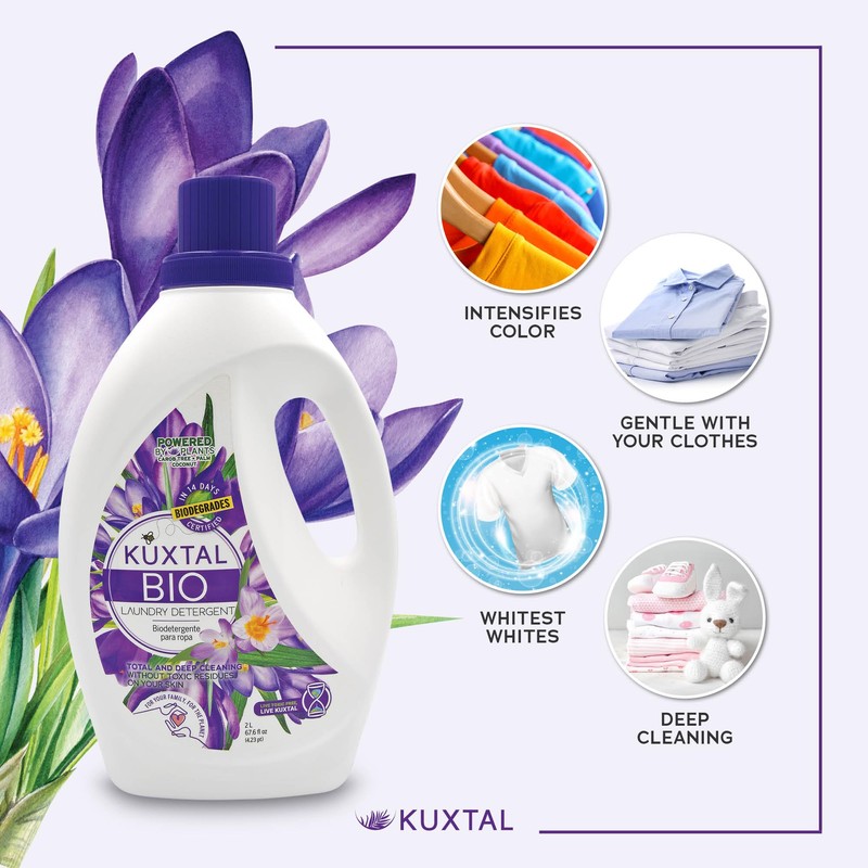 KUXTAL Liquid Laundry Detergent 3-Pack (202.8 fl oz) Biodegradable &