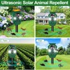 Solar Animal Repellent,Ultrasonic Cat Repellent Outdoor with Motion Sensor,Waterproof Deer