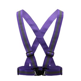 A-SAFETY 9 Colors Safety Vest Orange Reflective Vest Fluorescent Belt High Visibility Adjustable for Bicycle Motorcycle Traffic Guard Night Security Guidance Guard Construction Site Use, purple, XL