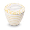 Gmundner Keramik Manufaktur 0101DZGO09 Gelbgeflammt Gourmet Sugar Bowl Diameter 9