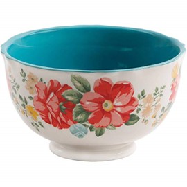 Vintage Floral 6" Floral Footed Bowl