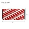 Vdsrup Christmas Candy Cane Strips Kitchen Rugs Winter Red Xmas