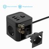 JSVER Power Strip Cube, black