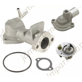 Genuine Coolant Thermostat + Housing + Cover + Gasket 5PC Kit fits 1990-1993 Mazda Miata