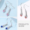 Hypoallergenic Earrings Celtic Knot, Amethyst Dangling Earrings, February Birthstone Earrings,