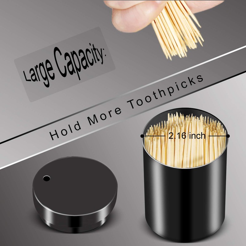 YIFOCUS Stainless Steel Metal Toothpick Holder Dispenser, Tooth Picks Lot