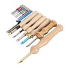 Punch Needle Set Wooden Handle Stainless Steel Ergonomic Easy Operation