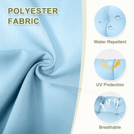 COOS BAY Tufted High Back Chair Cushions 42x21 Inch, Outdoor/Indoor Patio Chair Cushions for Patio Furniture, Water Resistant Rocker Seat Pads, 2 Count, Light Blue