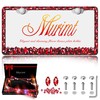 Murimt Bling License Plate Frame 1 Pack Rhinestone Bedazzled License