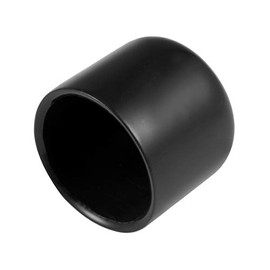 sourcing map 15pcs Rubber End Caps 23mm ID Vinyl Round End Cap Cover Screw Thread Protectors Black