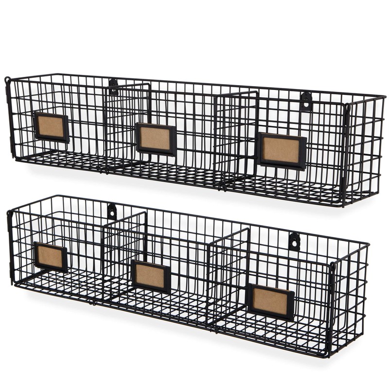 Wall35 Amalfi Hanging File Folders Office Desk Organizer Wall Mount