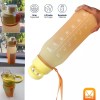 Maíz Botella Cilindro Agua Deportiva Motivacional Multicolor 1.3l