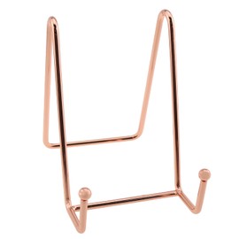 Heyous Plate Stands for Display 2PCS 4.5 Inch /11.4cm Rose Gold Display Stands for Plate, Metal Frame Holder Stand for Picture Decorative Plate Book Photo Easel, Plate Holder Display Stand