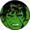 Incredible Hulk Hulk Retro Face Button / Pin