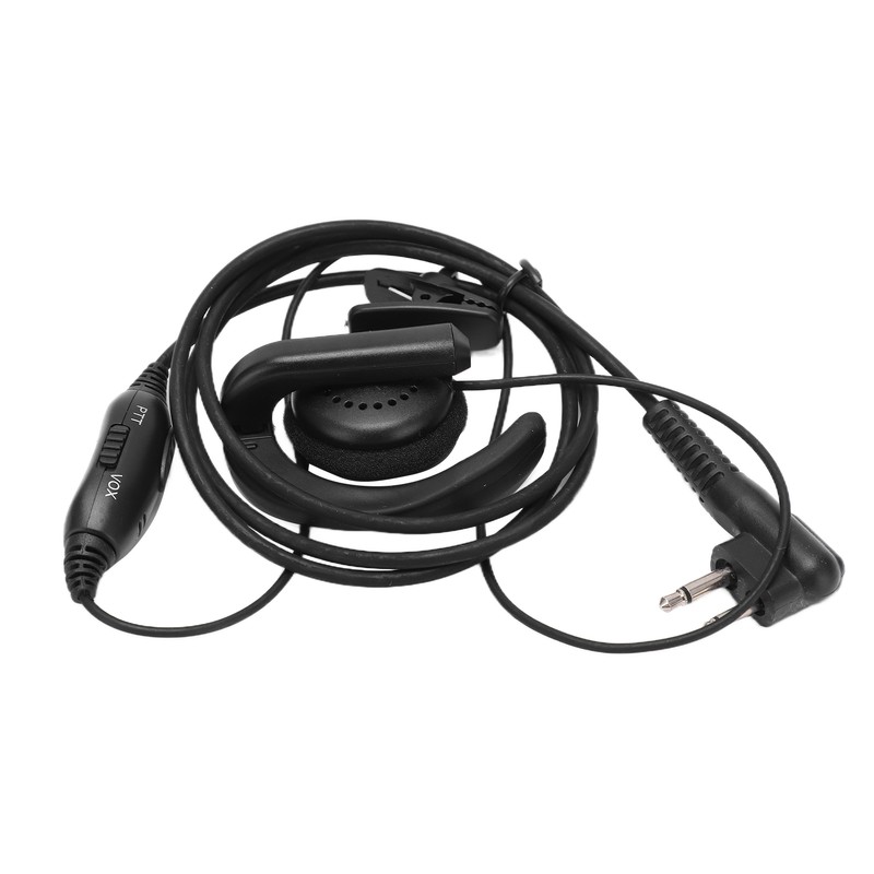 Walkie Talkie Headset Intercom 2 Way Radio Black Earphones Universal