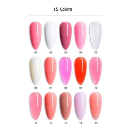 Polygel Kit 6 Unidades Gel De Extensión De Uñas Top Base Espatula