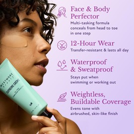 Westmore Beauty Supreme Creme All-Over Complexion Perfector – Long-Lasting CC Cream Foundation - Waterproof & Transfer-Resistant Skin Tint - 3.3 Oz (Medium)