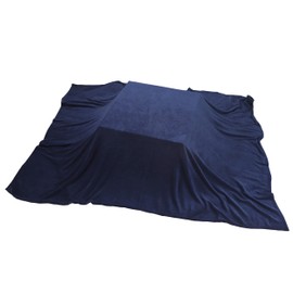 Kotatsu Blanket, Lightweight Kotatsu Blanket, Square, Warm, Smooth, Soft Blanket, Kotatsu Blanket, Microfiber Material, Kotatsu Cover, Sofa Cover, Bedspread, Multi Cover, Navy, 72.8 x 72.8 inches (185