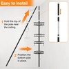 DUFU Corner Shower Caddy Tension Pole, Shower Tension Rod Organizer,