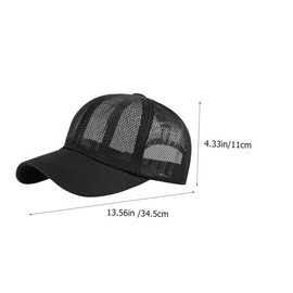 FOMIYES Breathable Summer Mesh Sports Hat for Unisex UV Protection Baseball Cap Black for Outdoor Workouts and Casual Wear