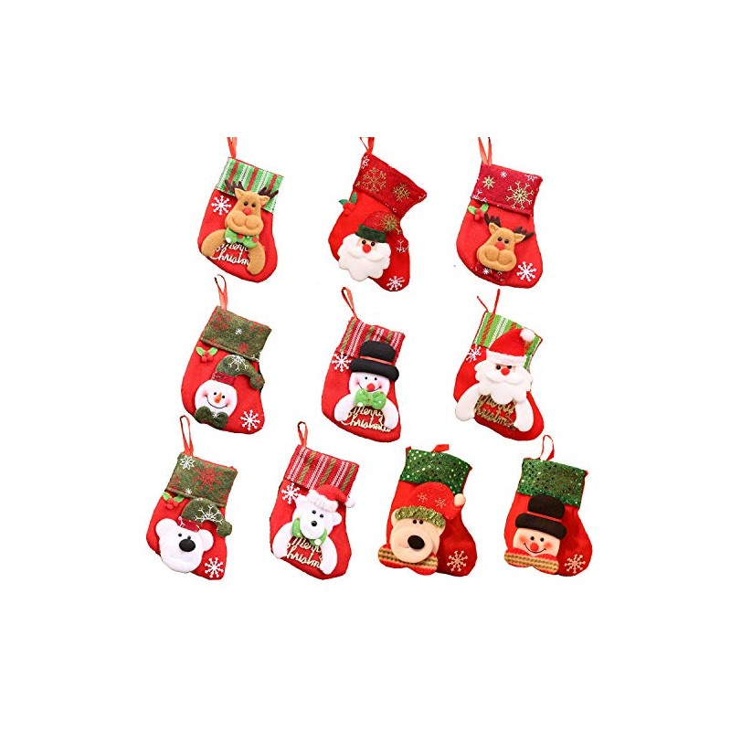 Takelablaze Christmas Stocking, Santa Claus, Snowman, Bear, Reindeer, Christmas Socks,