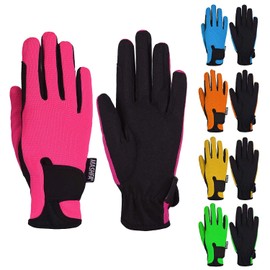 Kids Horse Riding Gloves Children Equestrian Kids Gloves Child Horseback Bike Gardening Boys & Girls Mittens Pony Youth Outdoor Mitts