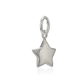 NKlaus Women's Pendant Star 925 Silver 12 x 12 mm Jewellery Talisman Motif Amulet 6782, Silver