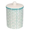 Tranquillo Stella Lid Tin with Turquoise Retro Pattern