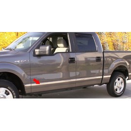 Made in USA! Compatible with 1999-2011 Ford F250/350 Superduty Regular Cab Long Bed Body Side Molding Trim 1.5" Wide 6PC