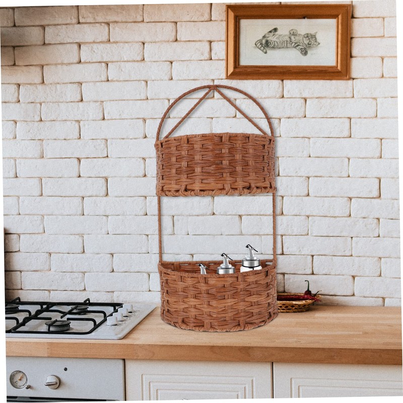 MAGICLULU Hanging Storage Basket Wall-mounted Pantry Basket for Home Organization