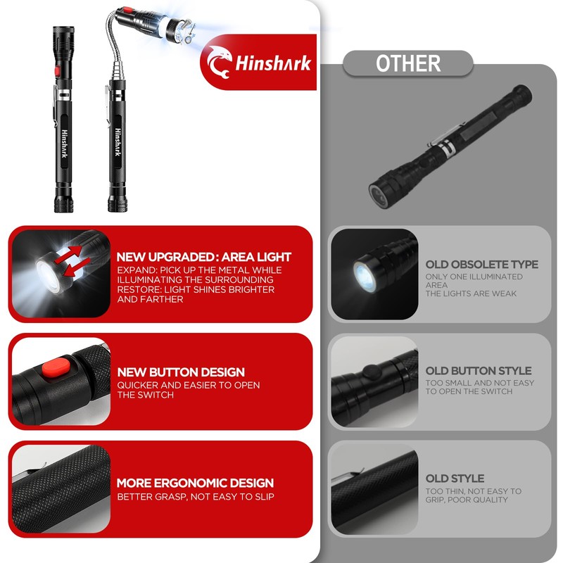 Gifts for Men, Extendable Telescoping Magnetic Pickup Tools, Anniversary Birthday