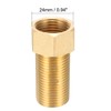 sourcing map Brass Threaded Pipe Fitting G1/2 Male x G1/2