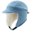 Connectyle Sombreros de Invierno para niños pequeños, Gorro de Forro Polar cálido con Visera, Azul Claro, 2-6 Años
