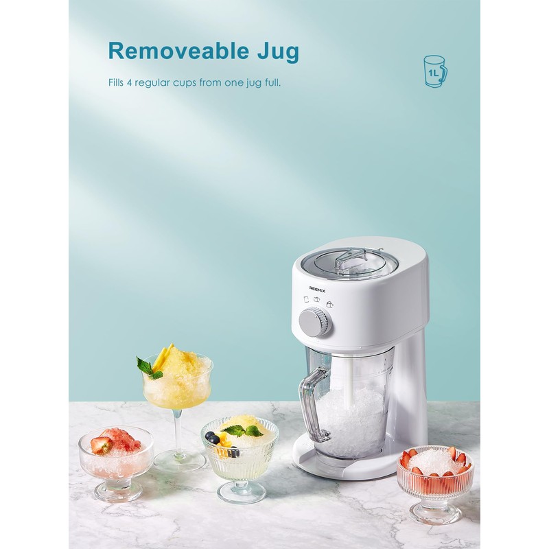 Reemix Shaved Ice Machine, Electric Ice Shaver and Snow Cone