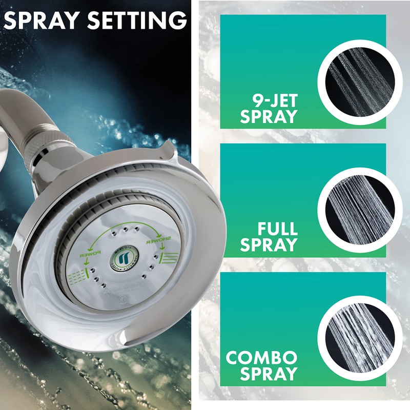 Niagara Conservation High Efficiency 1.75 GPM Earth Luxe 3-Spray Showerhead
