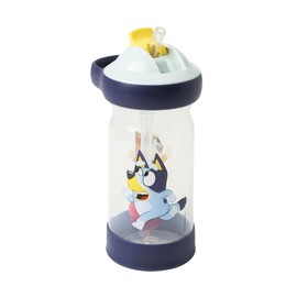 The First Years Bluey Sip & See Toddler Water Bottle - Includes Floating Charm - Toddler Cups with Straw - 12 Oz - Ages 24 Months and Up