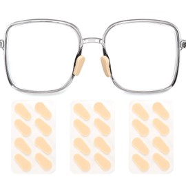 HARFINGTON 3 Pairs Eyeglass Nose Pads Soft Foam Anti Slip Glass Nose Pads Adjustable Non-Slip 1.5mm Self-Adhesive Water Drop Glasses Nose Pads for Plastic Frames Glasses, Skin Color