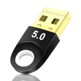 Bluetooth 5.0 Adapter for PC, 3Mbps Bluetooth Dongle for PC windows 11/10/8.1/8/7, LinKAVEniR Dual Mode Bluetooth Network Adapters for Speakers/Headphones/Keyboards/Headsets/Printers/etc