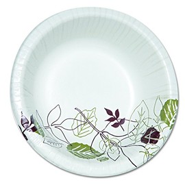 Dixie Pathways Heavyweight Paper Bowls, 20 Oz, White/Green/Burgundy, 125/pack
