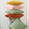 decorUhome Corduroy Sage Green Throw Pillow Covers 18x18 Set of