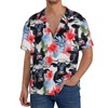 ReLuB Funky Hawaiian Shirt for Men, Cow Flower Graphics Button