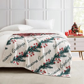 BOURINA Christmas Throw Blanket Ultra Soft Pile Velvet Plush Blanket Cozy Blankets Fluffy Throw for Couch Bed Sofa Travel All Seasons（50x60 inches，Bell）