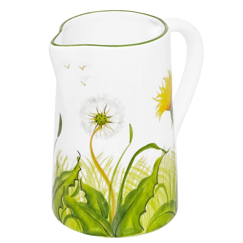 Lashuma Milk Jug in Dandelion Design, Ceramic Jug Capacity: 1.5