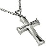 North Arrow Shop Philippians 4:13 Jewelry, Cross Necklace Strength Bible